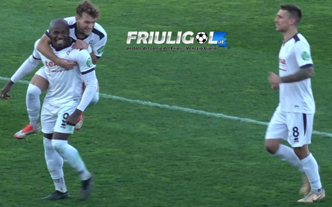 I friulani spianano la gara con due reti nei primi 23 minuti. L'ex Bussi la riapre dal dischetto, ma a inizio ripresa uno scatenato Ibe chiude il match. Preoccupano gli infortuni di Rocco, Linussi e Malandrino